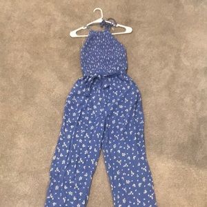 American Eagle Blue Floral Jumpsuit..with Pockets!